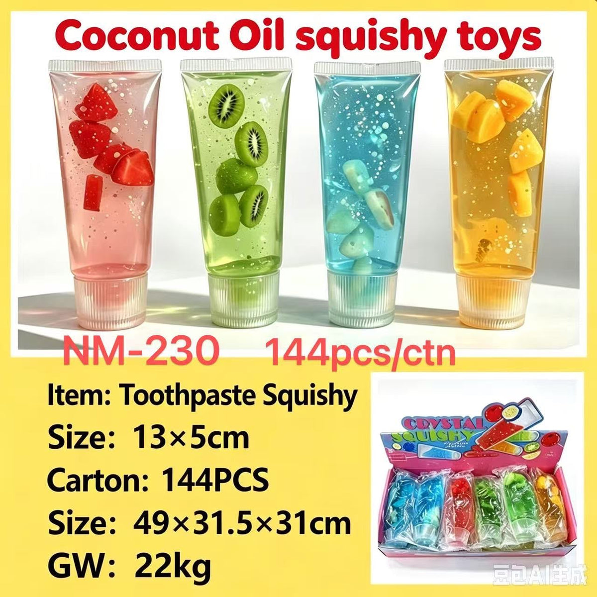 Coconut Oil Toothpaste Squishy