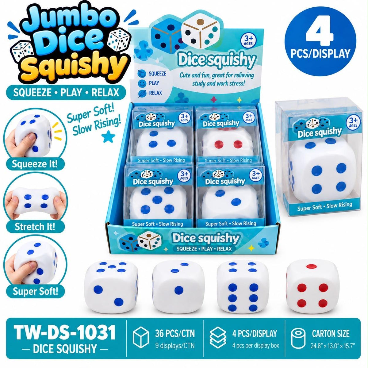 Jumbo Dice Squishy