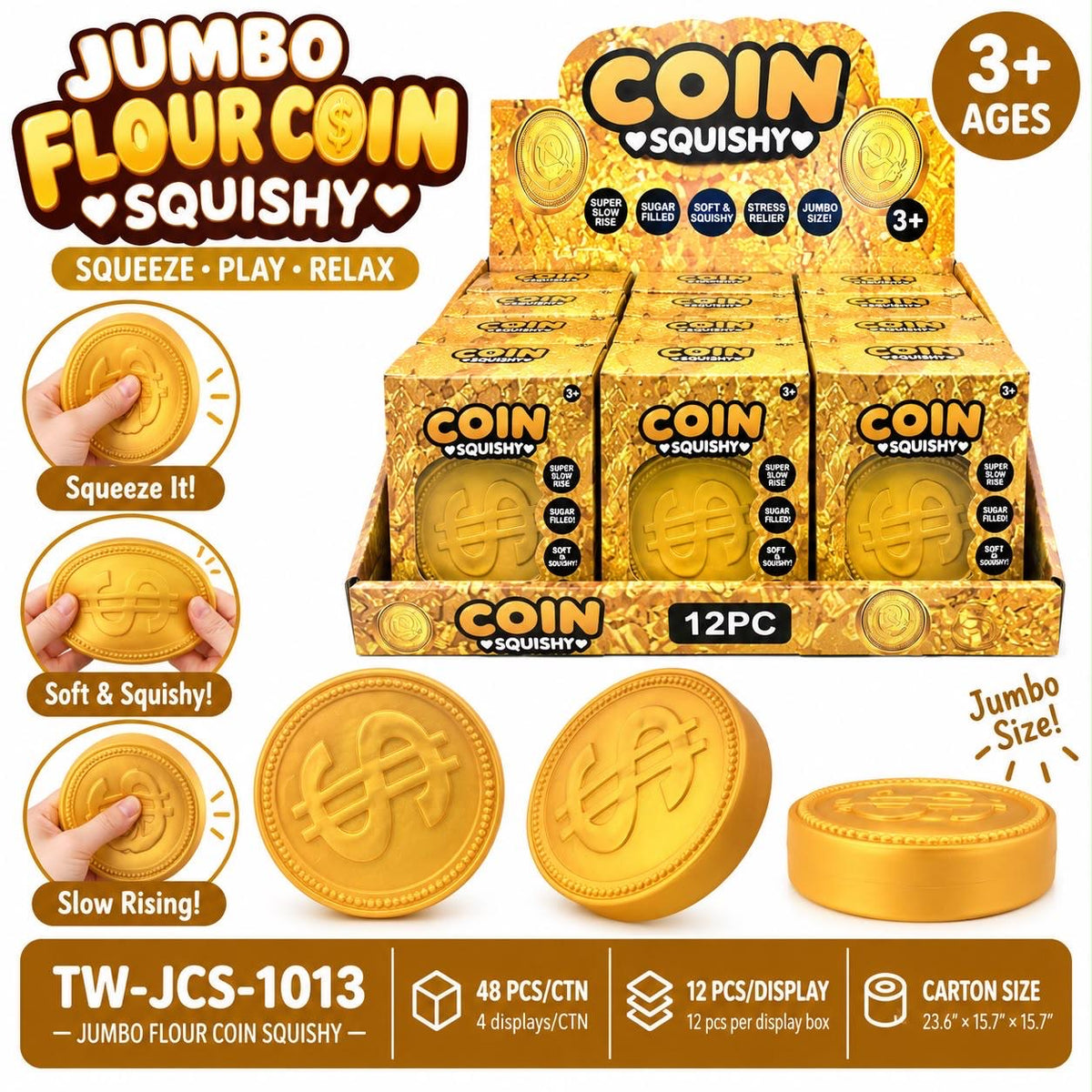Jumbo Flour Coin Squishy