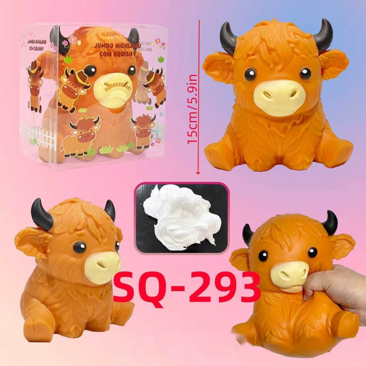 Jumbo Highland Cow Squishy