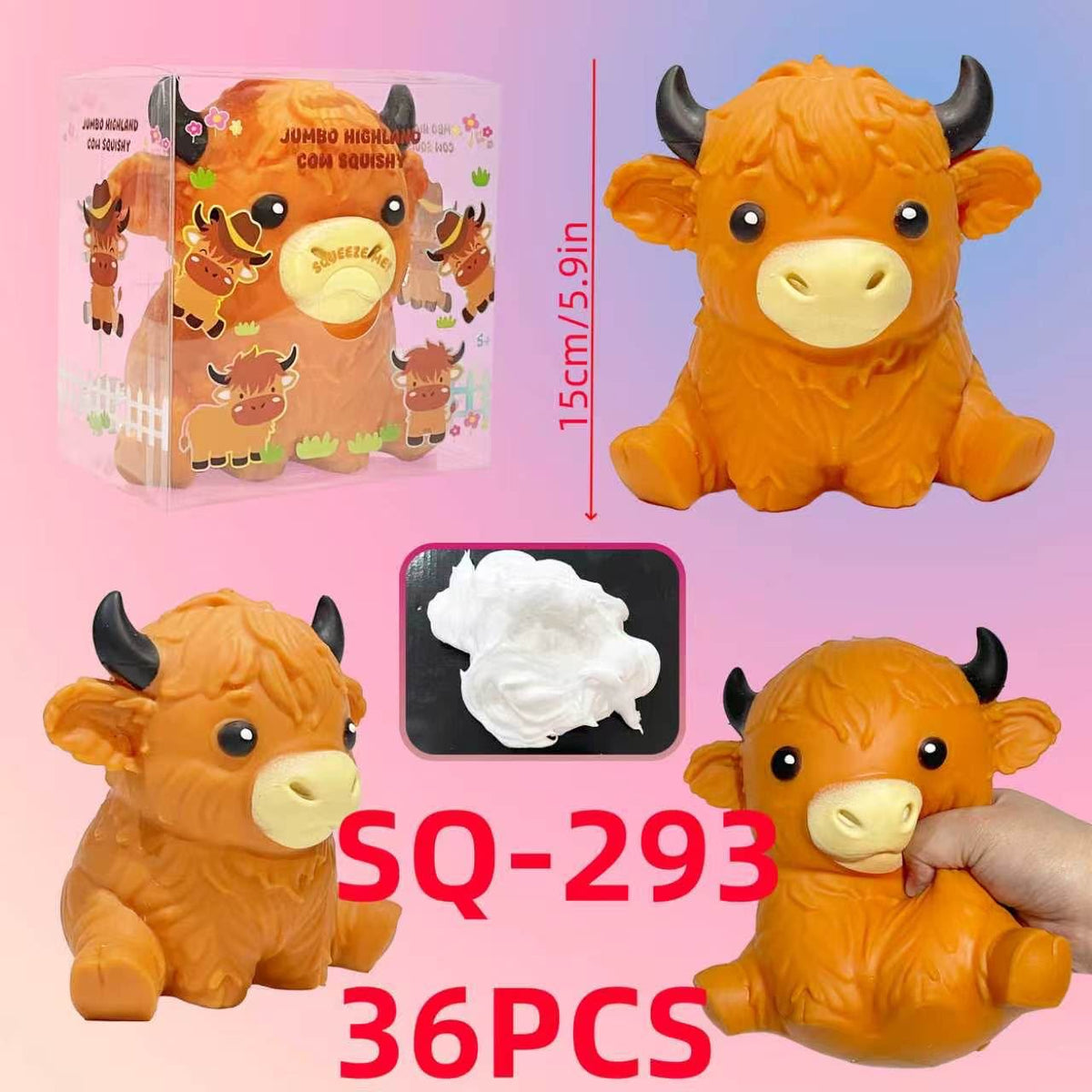 Jumbo Highland Cow Squishy
