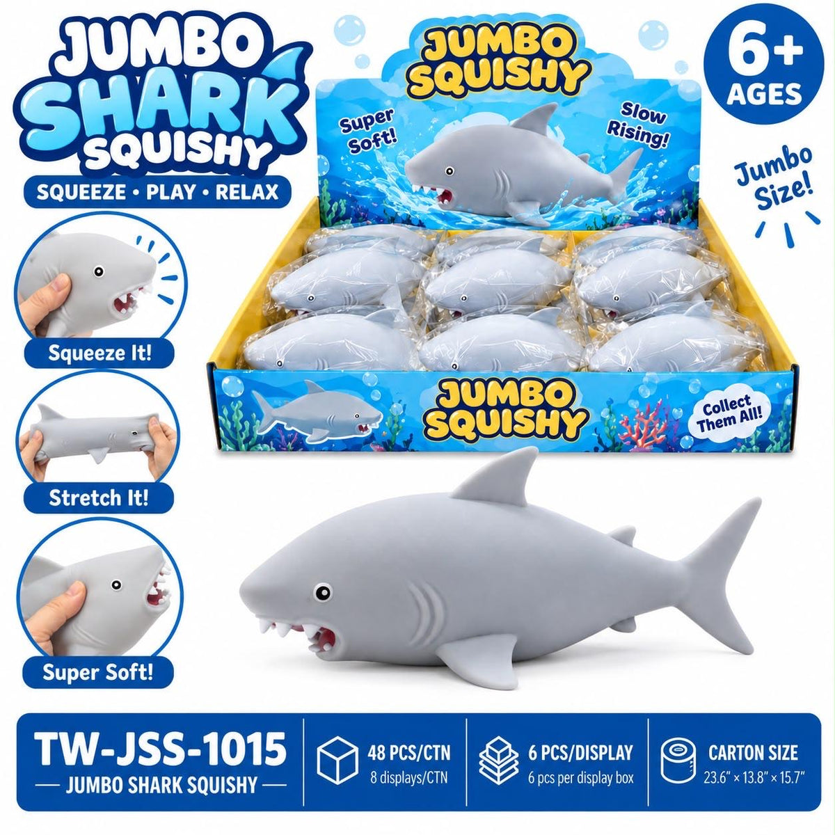 Jumbo Shark Squishy