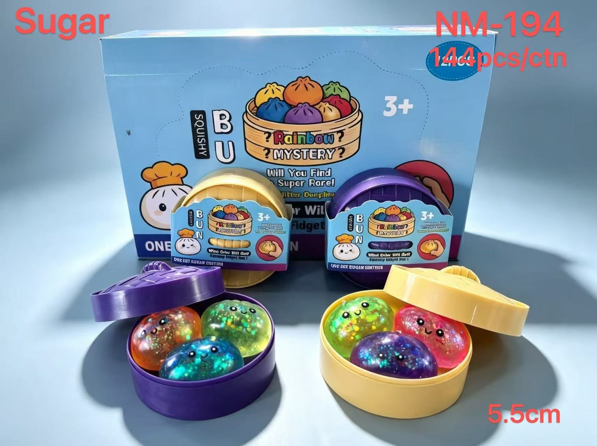 Rainbow Mystery Bun Squishy