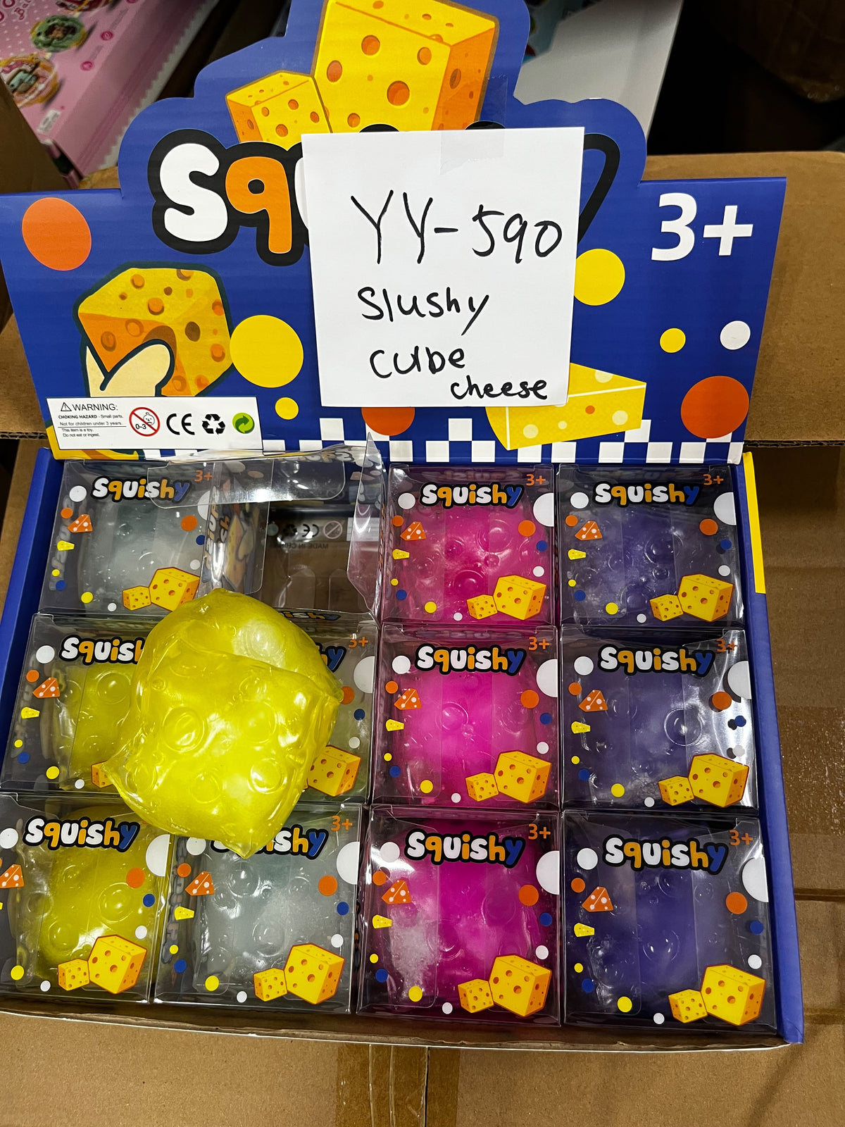Slushy Cube Cheese Squishy