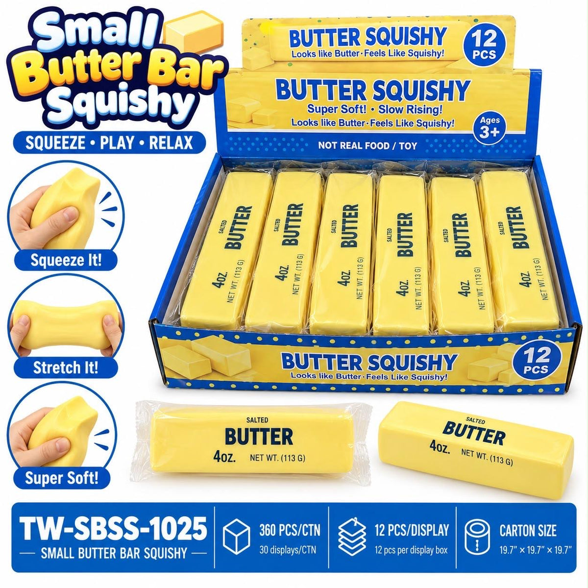 Small Butter Bar Squishy