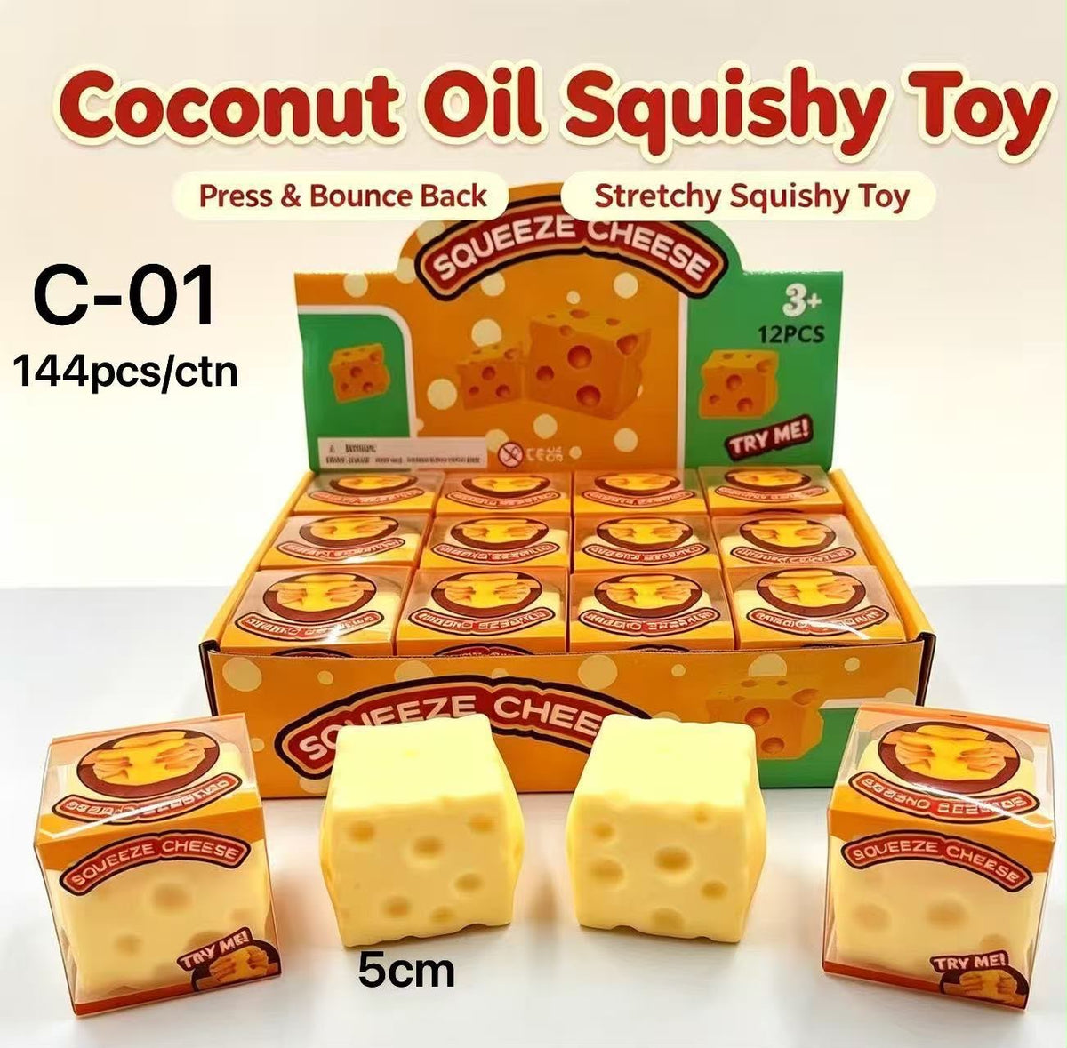 Squeeze Cheese Coconut Oil Squishy