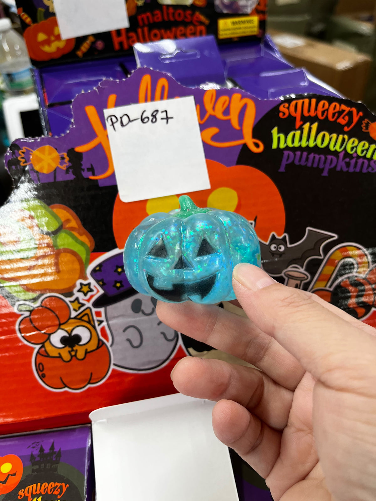 Squeezy Halloween Glitter Pumpkin