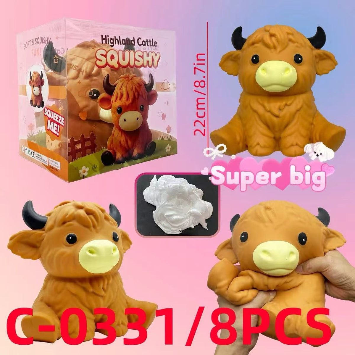 Super Big Highland Cattle Squishy