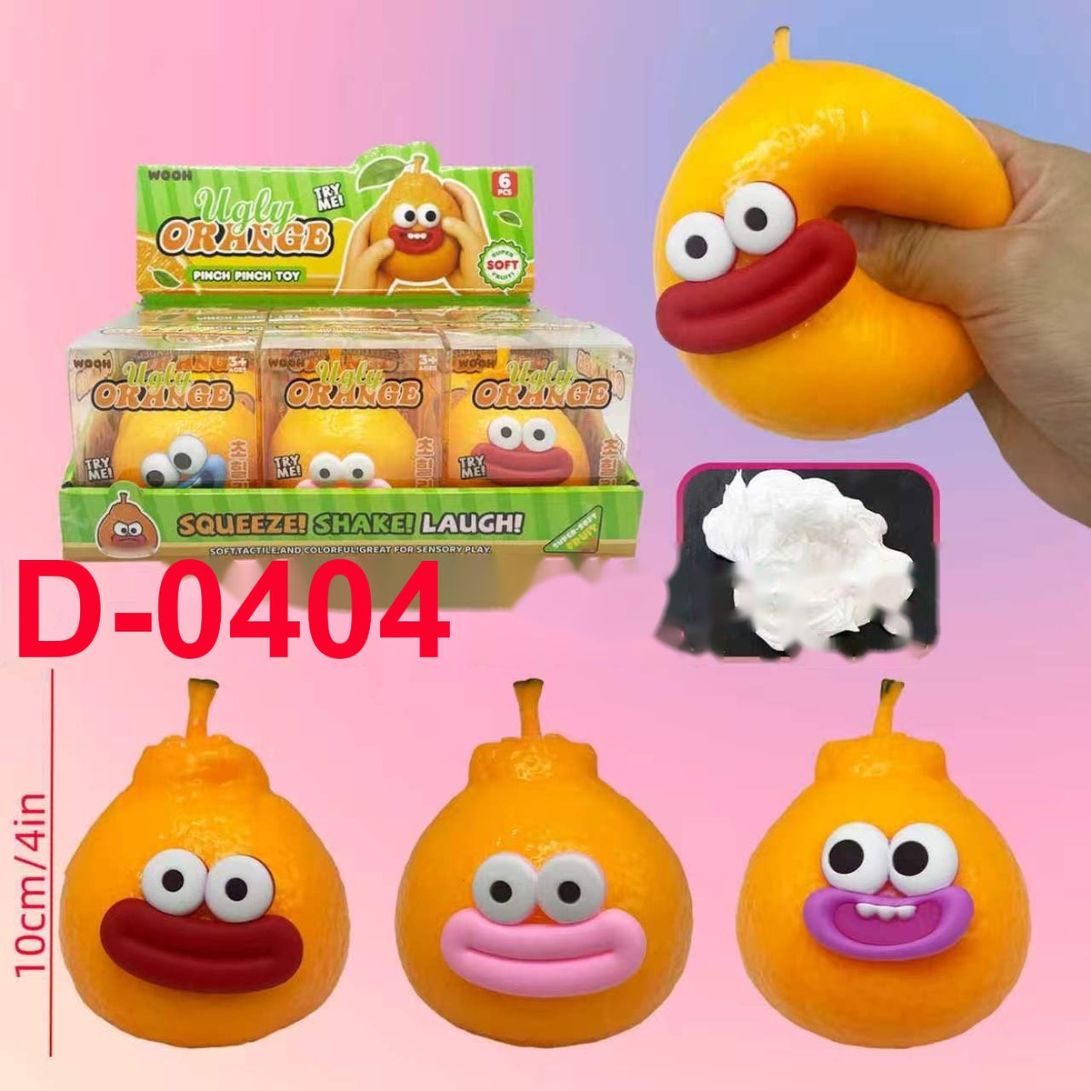 Ugly Orange Pinch Toy