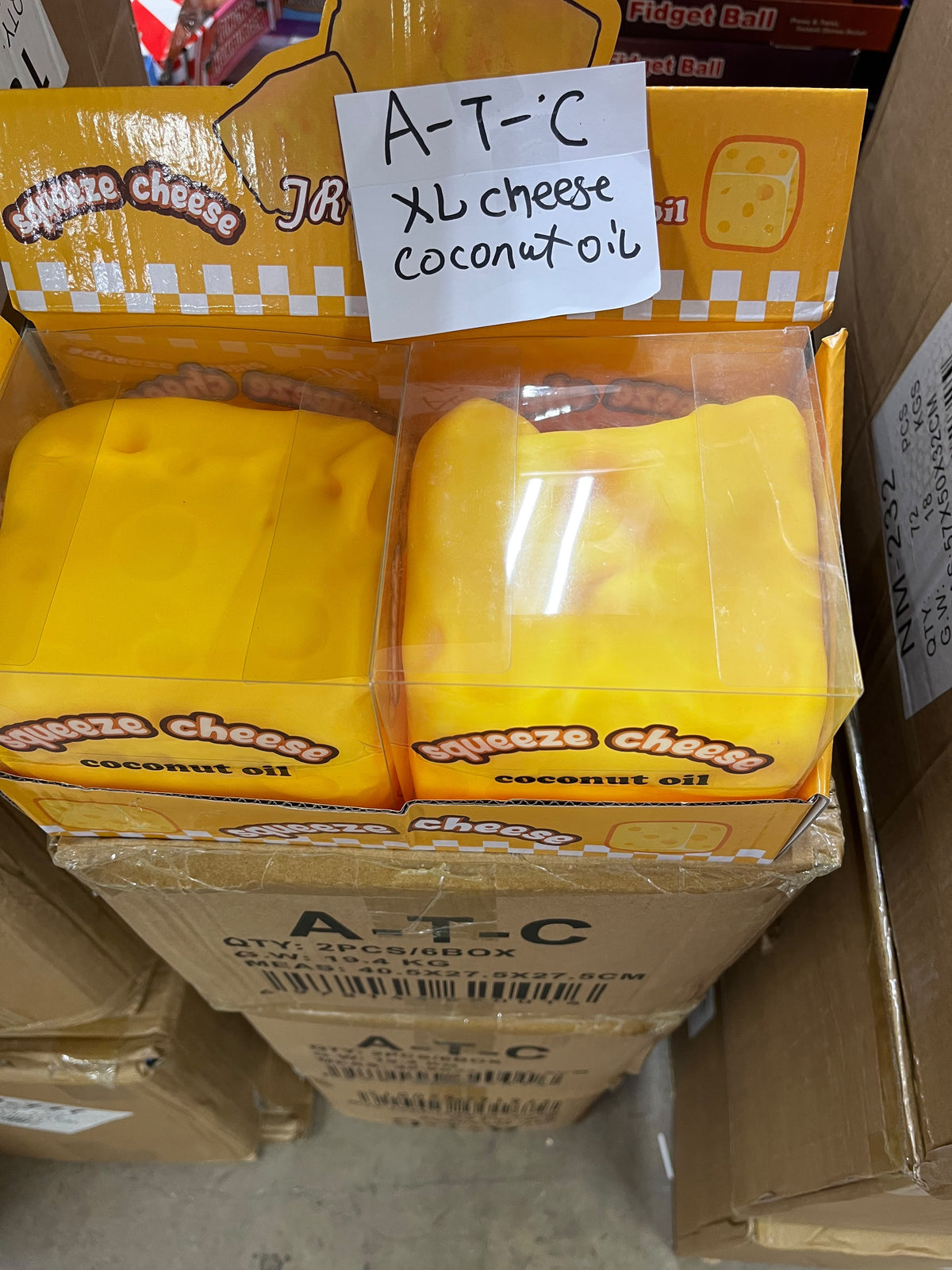 XL Squeeze Cheese Coconut Oil Squishy